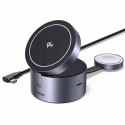 Ładowarka indukcyjna UGREEN W712 25W 3w1 USB-C (czarna)