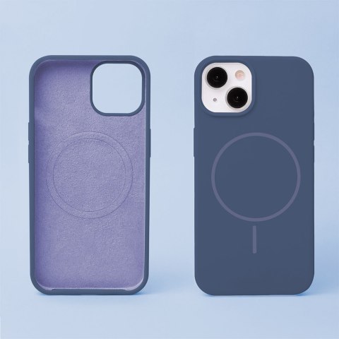 Nakładka Silicone Thin Mag do iPhone 12 / 12 Pro 6,1" ciemnoniebieska