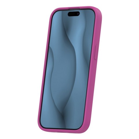 Nakładka Silicone Thin Mag do iPhone 15 6,1" fuksja
