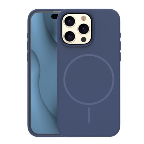 Nakładka Silicone Thin Mag do iPhone 16 Pro 6,3" ciemnoniebieska