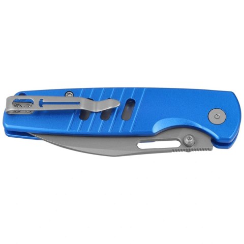 Nóż składany Bestechman Vector Blue Aluminium, Bead Blasting D2 (BMK15D)