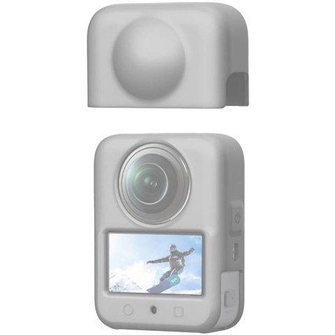 Osłona silikonowa PULUZ DJI Osmo 360 z soczewką (szara)