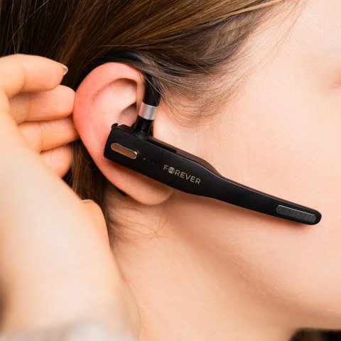 Forever bezprzewodowy zestaw słuchawkowy BH-100 z etui ładującym czarny