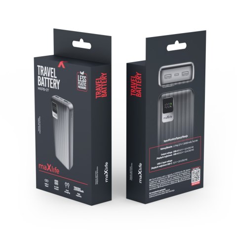 Maxlife power bank MXPB-07 20000 mAh czarny