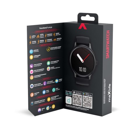 Maxlife smartwatch MXSW-100 czarny matowy