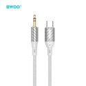 BWOO AUX074 kabel AUX USB-C - jack 3.5mm audio szary