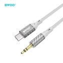 BWOO AUX074 kabel AUX USB-C - jack 3.5mm audio szary