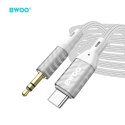BWOO AUX074 kabel AUX USB-C - jack 3.5mm audio szary
