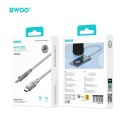 BWOO AUX074 kabel AUX USB-C - jack 3.5mm audio szary