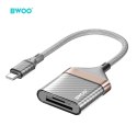 BWOO BZ64 adapter USB-C - karta SD/TF szary