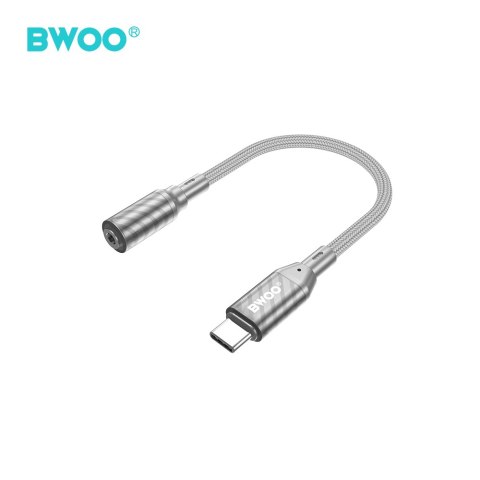 BWOO BZ65 adapter USB-C - jack 3.5mm szary