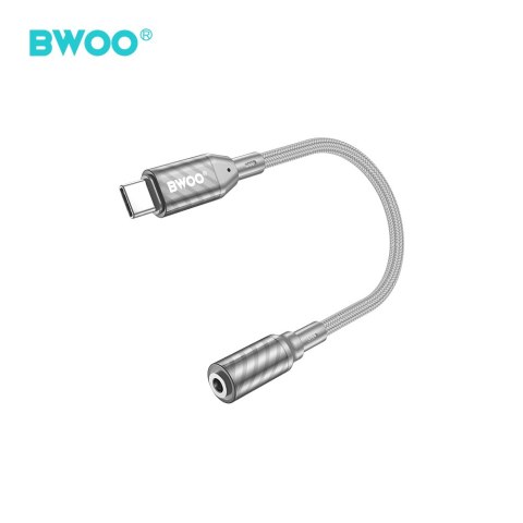 BWOO BZ65 adapter USB-C - jack 3.5mm szary