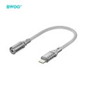 BWOO BZ66 adapter Lightning - jack 3.5mm szary