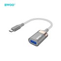 BWOO BZ69 adapter USB-C - USB szary