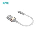 BWOO BZ70 adapter Lightning - USB szary