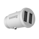 Mini ładowarka Baseus Grain Car Charger CCALL-ML02 samochodowa 2x USB-A 3.1A - biała