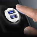 Mini ładowarka Baseus Grain Car Charger CCALL-ML02 samochodowa 2x USB-A 3.1A - biała
