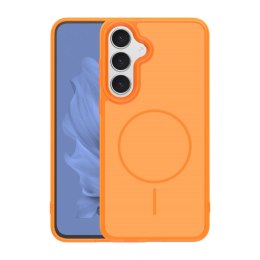 Nakładka Frame Thin Mag do Samsung Galaxy S25 FE pomarańczowa