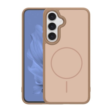 Nakładka Frame Thin Mag do Samsung Galaxy S25 brązowa
