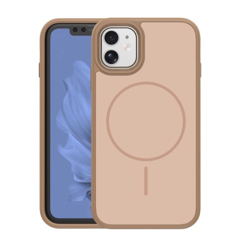 Nakładka Frame Thin Mag do iPhone 11 brązowa