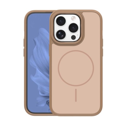 Nakładka Frame Thin Mag do iPhone 15 Pro 6,1" brązowa