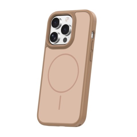 Nakładka Frame Thin Mag do iPhone 15 Pro 6,1" brązowa