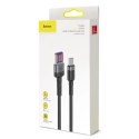 Baseus Cafule kabel przewód USB Typ C SuperCharge 40W Quick Charge 3.0 QC 3.0 1m szaro-czarny (CATKLF-PG1)