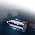 Baseus Circular PPS inteligentna ładowarka samochodowa z portami USB Quick Charge 4.0 QC 4.0 i USB-C PD 3.0 SCP czarny (CCALL-YS
