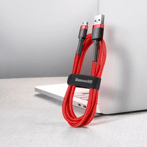 Kabel Baseus Cafule Cable CAMKLF-B09 USB-A / micro USB 2.4A 1 m - czerwony