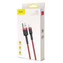Kabel Baseus Cafule USB-A / Lightning 2A QC 3.0 3 m - czerwony