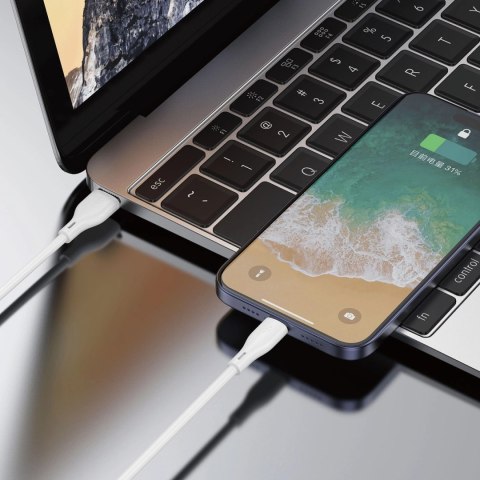 Dudao przewód kabel USB / Lightning 3A 1m biały (L2L 1m white)