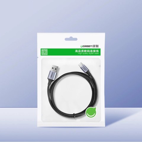 Kabel Ugreen US288 60126 USB-A / USB-C QC 3.0 3A 1m - szary