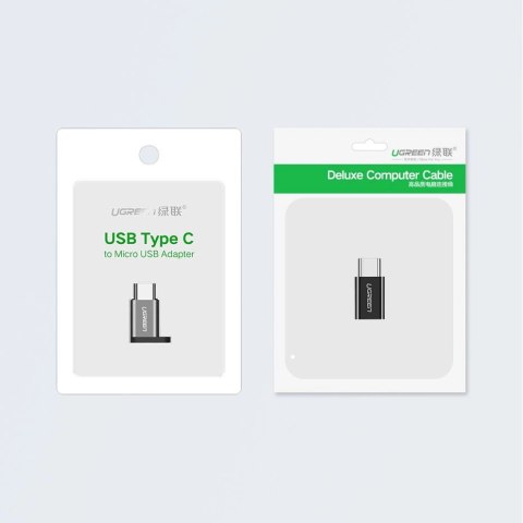 Ugreen adapter przejściówka z micro USB na USB Typ C czarny (30391)