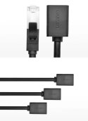 Kabel Ugreen NW112 11281 sieciowy Ethernet RJ45 (żeński) - RJ45 (męski) F/UTP Cat. 6 1 Gbps 2m - czarny