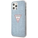 Etui Guess Jeans Collection na iPhone 12 Pro Max - niebieskie