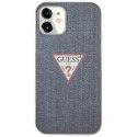 Etui Guess Jeans Collection na iPhone 12 mini - granatowe