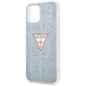 Etui Guess Jeans Collection na iPhone 12 mini - niebieskie