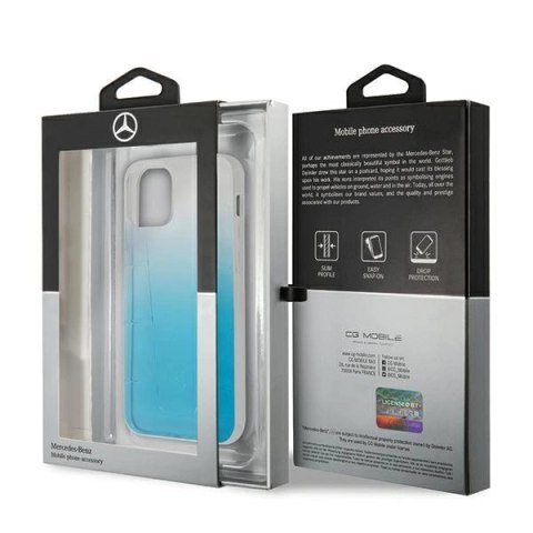 Etui Mercedes Transparent Line na iPhone 12 mini - niebieskie