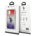 Etui U.S. Polo Assn. Gradient Pattern Collection na iPhone 12 mini - czerwono-niebieskie