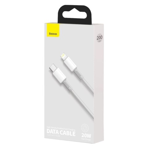 Kabel Baseus CATLGD-A02 Lightning - USB-C PD 20W 480Mb/s 2m - biały