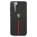 Etui Ferrari Off Track Leather Nylon Stripe na Samsung Galaxy S21+ - czarne