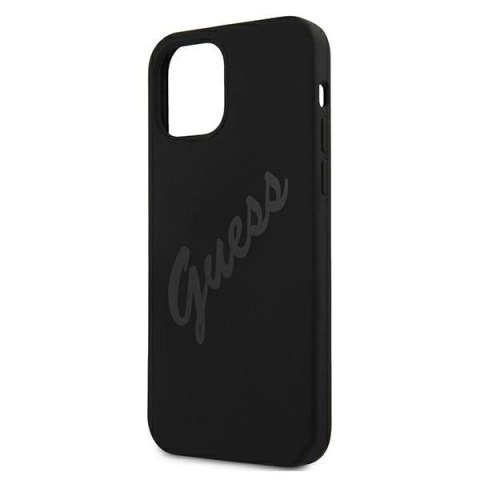 Etui Guess Script Vintage na iPhone 12 mini - czarne