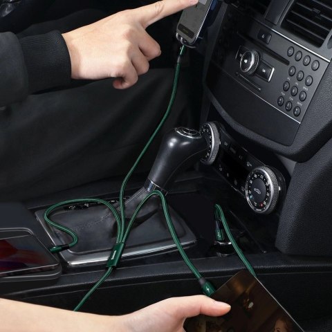 Kabel Baseus Rapid Series 3w1 USB-C - USB-C / Lightning / micro USB 20W PD 1.5m - zielony