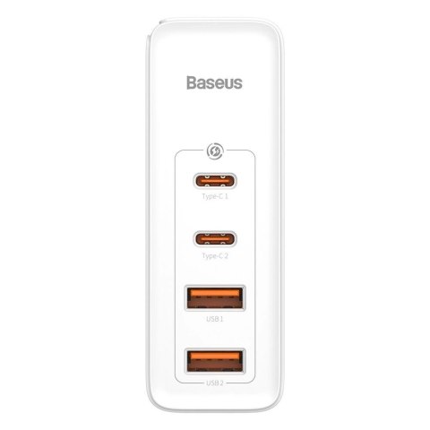 Baseus GaN2 Pro szybka ładowarka sieciowa 100W USB / USB Typ C Quick Charge 4+ Power Delivery biały (CCGAN2P-L02)