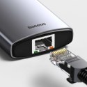 Hub Baseus Metal Gleam 8w1 USB-C - USB-C PD 100W 1x HDMI 4K 30Hz 1x czytnik kart SD i microSD 3x USB-A 3.2 1xRJ45 - szary