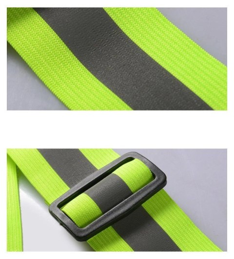 Szelki odblaskowe regulowane na rower do biegania - czarne