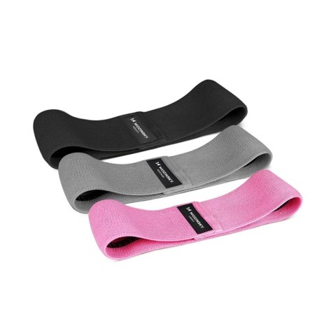 Wozinsky zestaw 3x materiałowe taśmy do ćwiczeń oporowe mini band do ćwiczeń joga fitness crossfit (WFB-01)