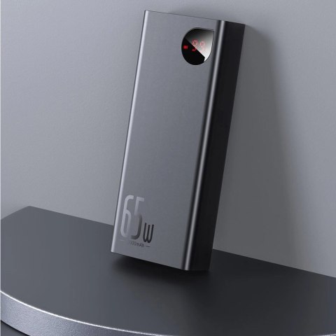 Baseus Adaman powerbank 2x USB / 1x USB Typ C / 1x micro USB 20000mAh 65W Quick Charge 3.0 Power Delivery czarny (PPIMDA-D01)