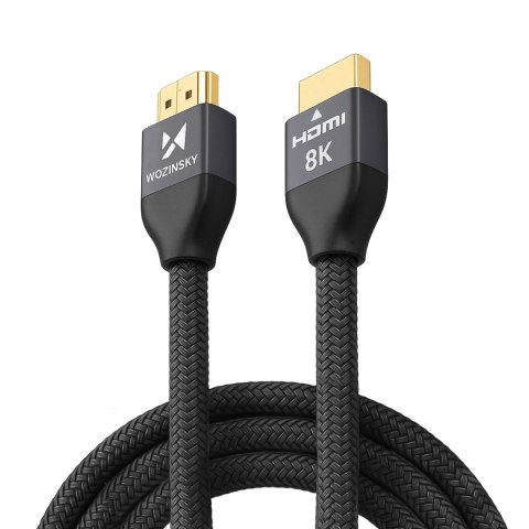 Wozinsky kabel HDMI 2.1 8K 60 Hz 48 Gbps / 4K 120 Hz / 2K 144 Hz 3 m srebrny (WHDMI-30)