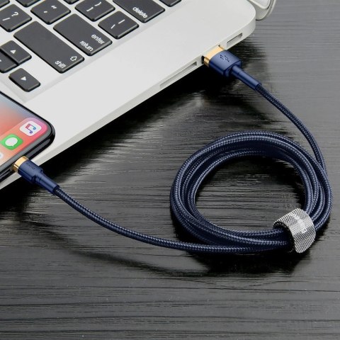Kabel Baseus Cafule USB-A / Lightning 1.5A QC 3.0 2 m - niebiesko-złoty